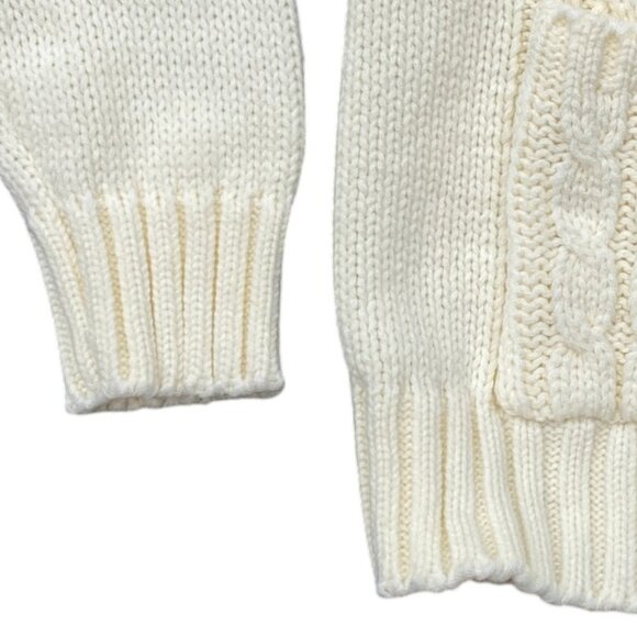 Vintage Cable Knit Fisherman Cardigan Academia Kurt Cobain Old Money Grandpa-XL - Picture 6 of 15